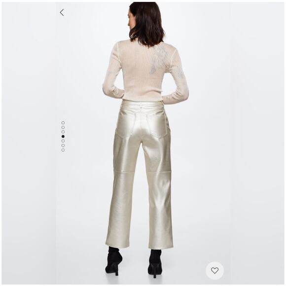 Mango Faux Leather Straight Leg Pants - Picture 6 of 6